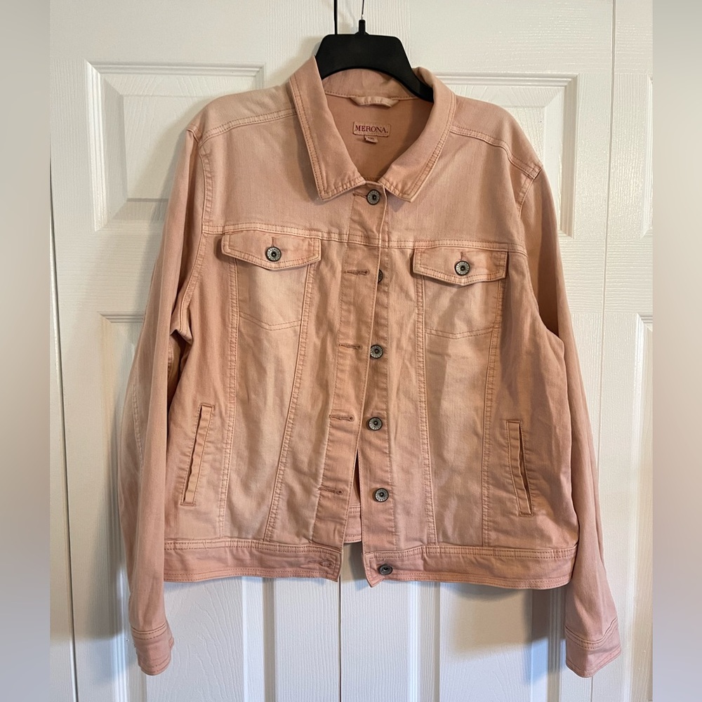 Pink jean jacket XXL